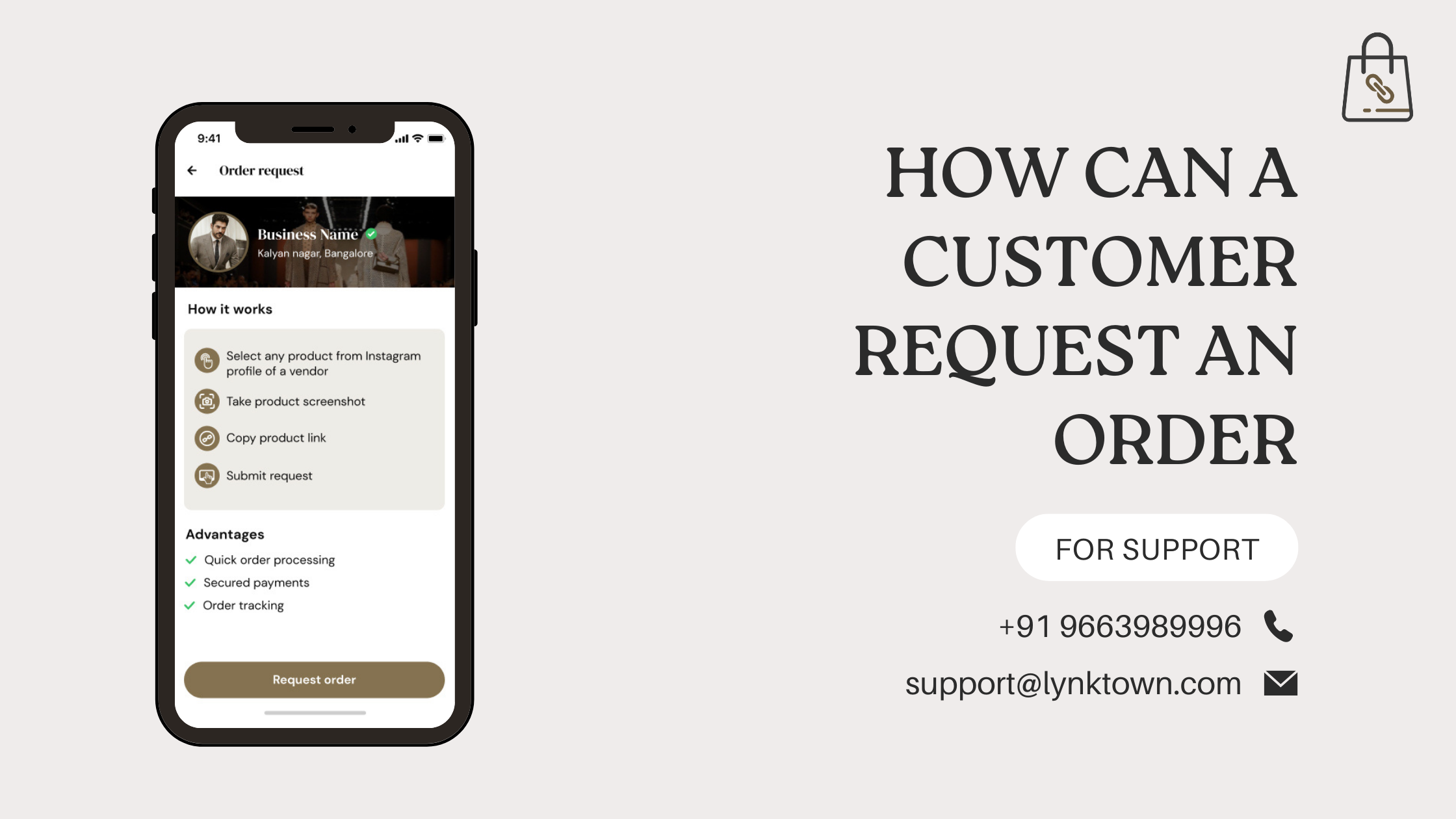 How can a customer request an order from a seller?